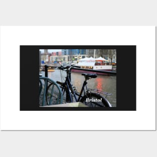 Cycle at Bristol Harbour England UK Posters and Art